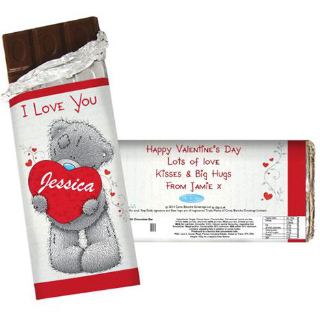 Personalised Me to You Bear Love Heart 100g Chocolate  Bar Extra Image 1